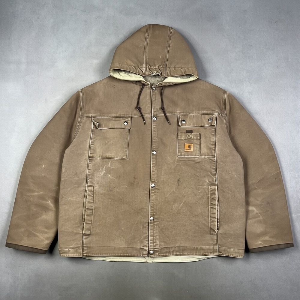 Carhartt Brown Hooded Work Jacket